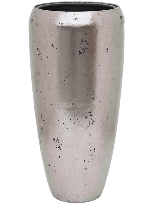 Baq Opus Raw Plant Pot 65cm Height 24cm Dia Partner Silver (with liner)