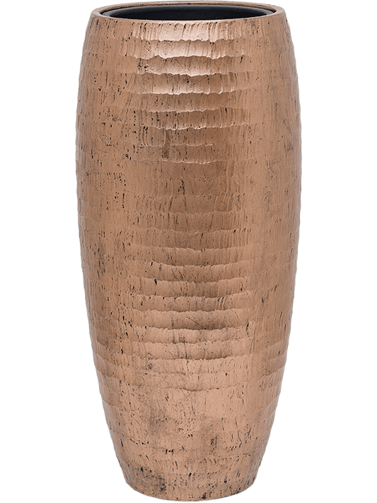 Baq Opus Hammered Plant Pot 75cm Height 24cm Dia Partner Gold (with liner)