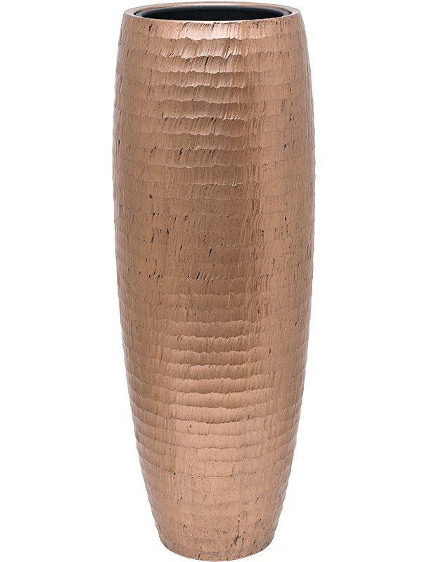 Baq Opus Hammered Plant Pot 97cm Height 24cm Dia Partner Gold (with liner)