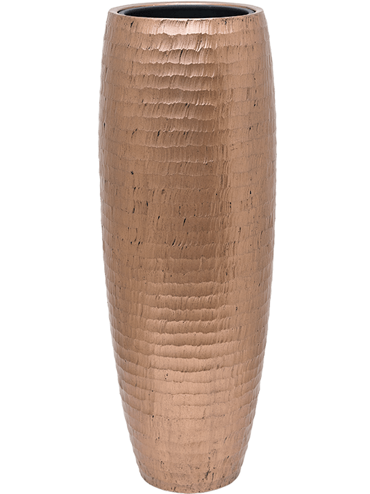 Baq Opus Hammered Plant Pot 97cm Height 24cm Dia Partner Gold (with liner)