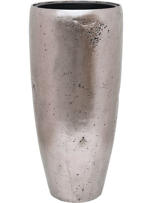Baq Opus Raw Plant Pot 85cm Height 33cm Dia Partner Silver (with liner)