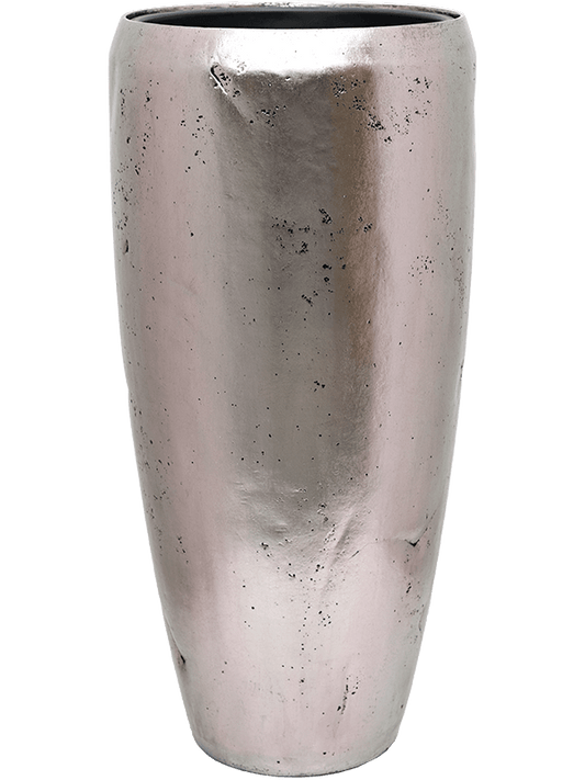 Baq Opus Raw Plant Pot 105cm Height 41cm Dia Partner Silver (with liner)