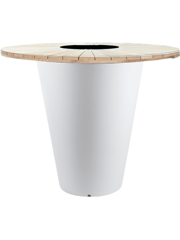 Otium Plant Pot 102cm Height 44cm Dia Olla Table Herba White