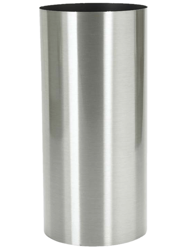 Parel Plant Pot 75cm Height 29cm Dia Column stainless steel brushed on felt (1.2mm)