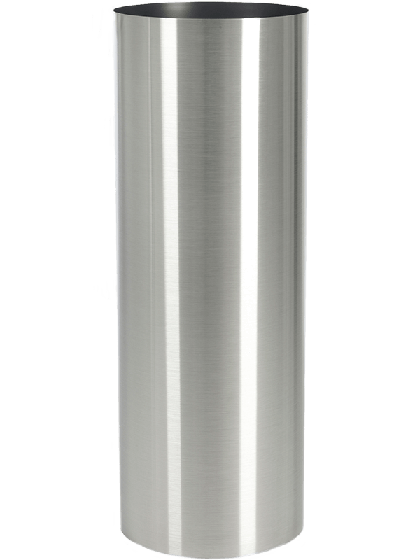 Parel Plant Pot 100cm Height 29cm Dia Column stainless steel brushed unlaquered on felt (1.2mm)