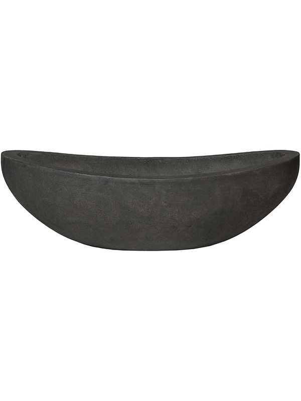 Baq Polystone Plain Plant Pot 18cm Height 31cm Dia Boat Smoke