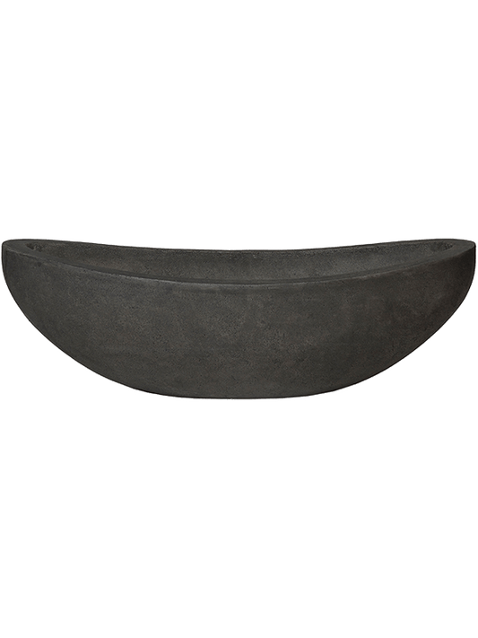 Baq Polystone Plain Plant Pot 18cm Height 31cm Dia Boat Smoke