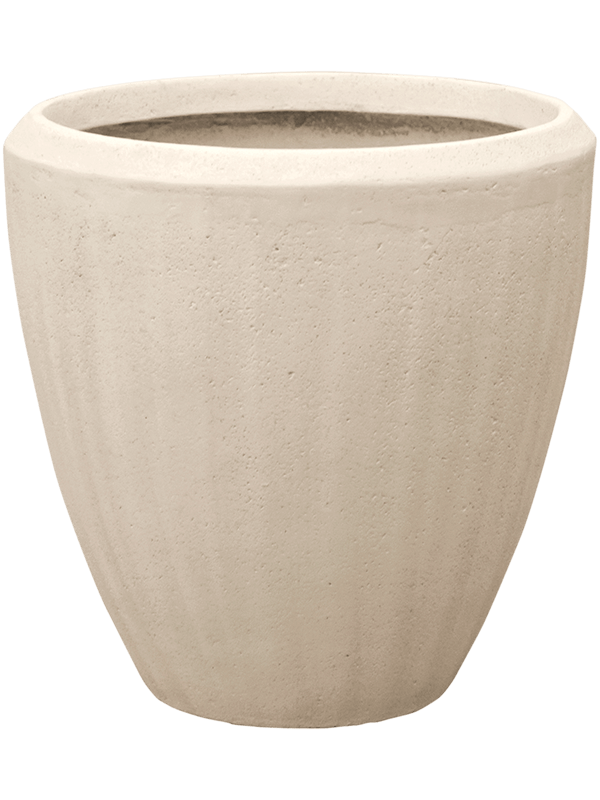Baq Polystone Plain Plant Pot 24cm Height 21cm Dia Couple Natural