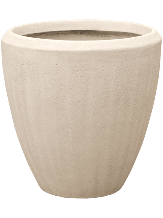 Baq Polystone Plain Plant Pot 24cm Height 21cm Dia Couple Natural