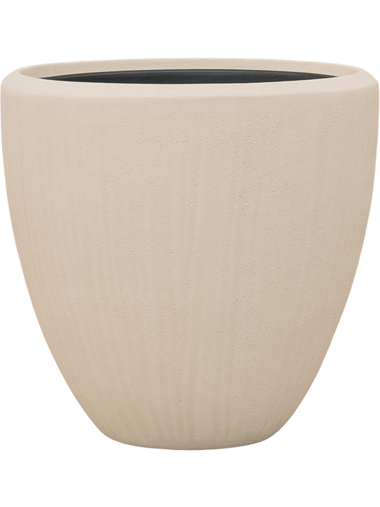 Baq Polystone Plain Plant Pot 50cm Height 41cm Dia Couple Natural (with liner)
