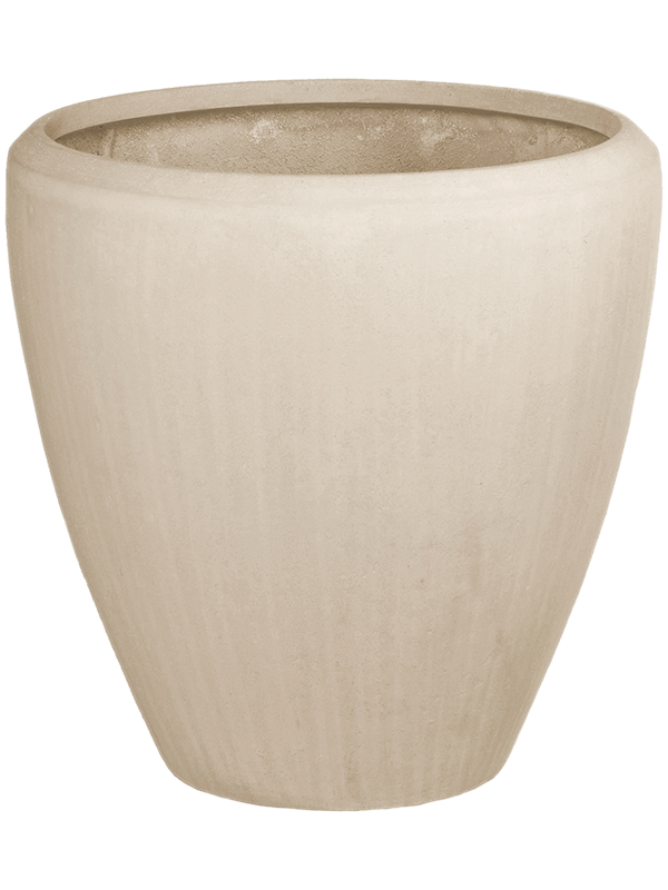 Baq Polystone Plain Plant Pot 65cm Height 58cm Dia Couple Natural