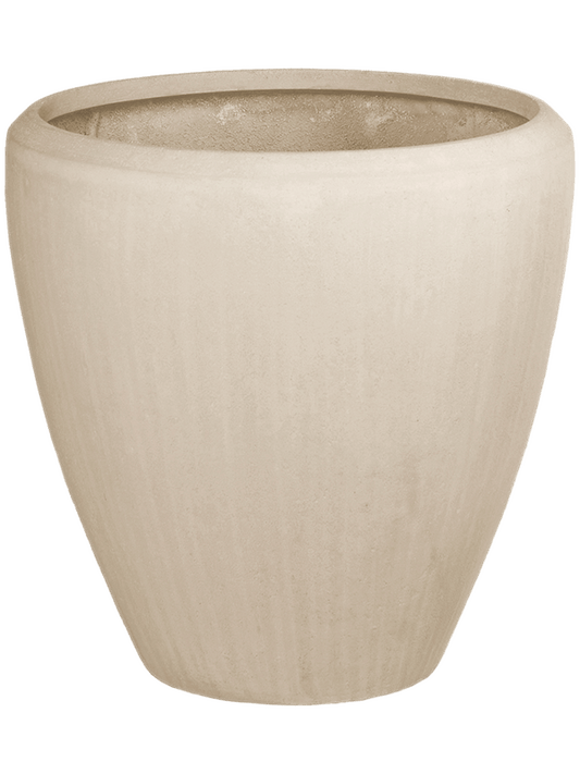 Baq Polystone Plain Plant Pot 65cm Height 58cm Dia Couple Natural