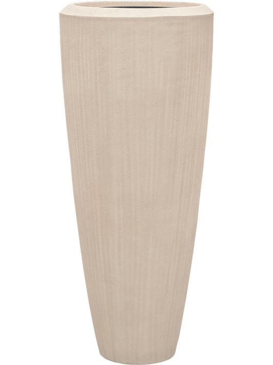 Baq Polystone Plain Plant Pot 120cm Height 39cm Dia Partner Natural (with liner)
