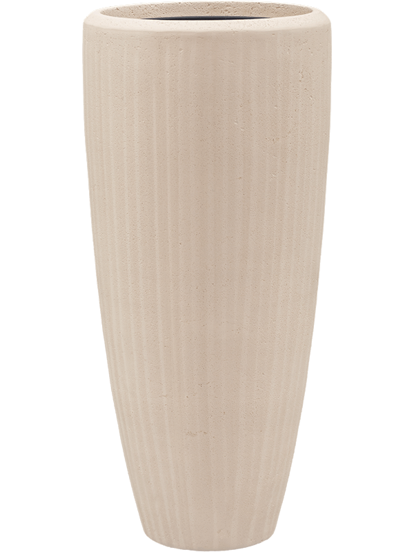 Baq Polystone Plain Plant Pot 70cm Height 24cm Dia Partner Natural (with liner)