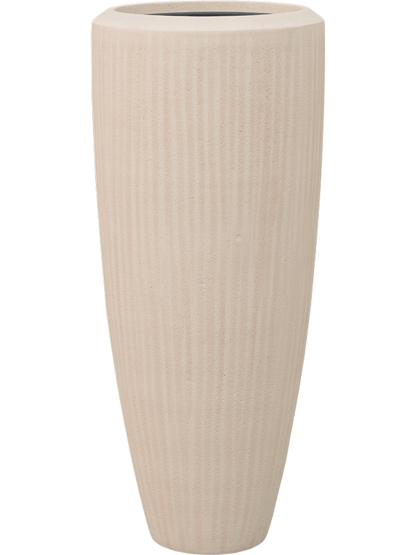 Baq Polystone Plain Plant Pot 90cm Height 27cm Dia Partner Natural (with liner)