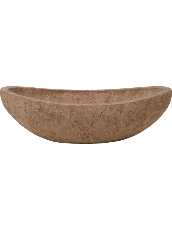 Baq Polystone Plain Plant Pot 13cm Height 18cm Dia Boat Rock