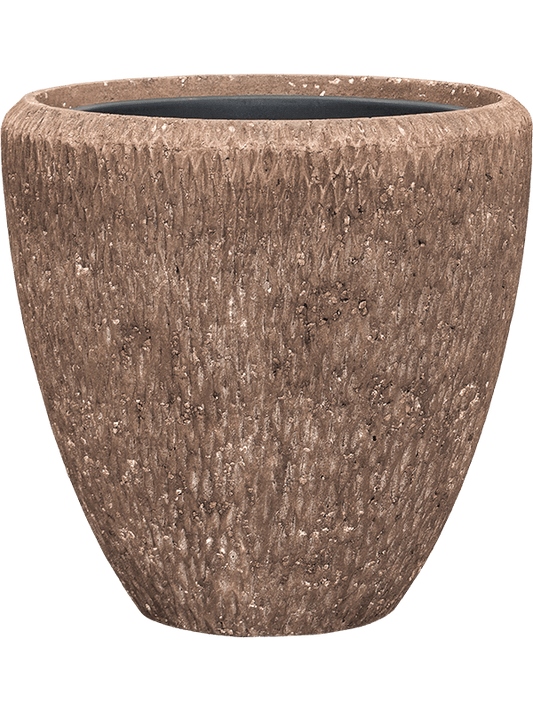 Baq Polystone Rough Plant Pot 40cm Height 30cm Dia Couple Rock (with liner)
