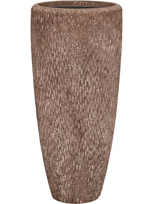 Baq Polystone Rough Plant Pot 70cm Height 24cm Dia Partner Rock (with liner)
