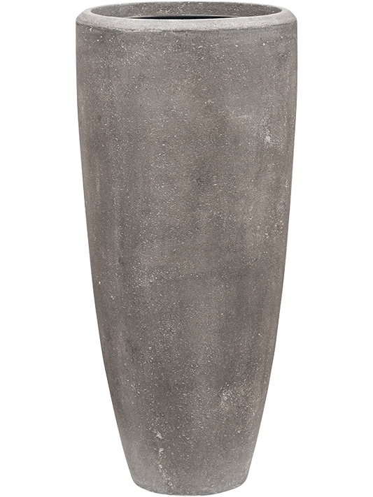 Baq Polystone Plain Plant Pot 90cm Height 27cm Dia Partner Grey (with liner)