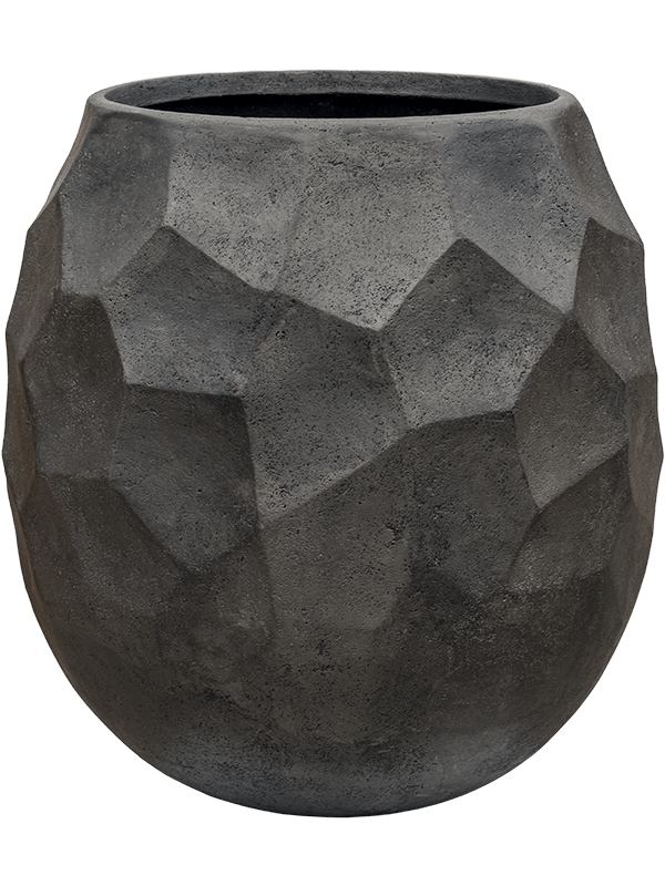 Baq Polystone Nathan James Plant Pot 63cm Height 40cm Dia Balloon Pueter Champagne
