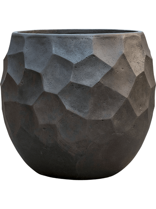 Baq Polystone Nathan James Plant Pot 73cm Height 61cm Dia Balloon Pueter Champagne