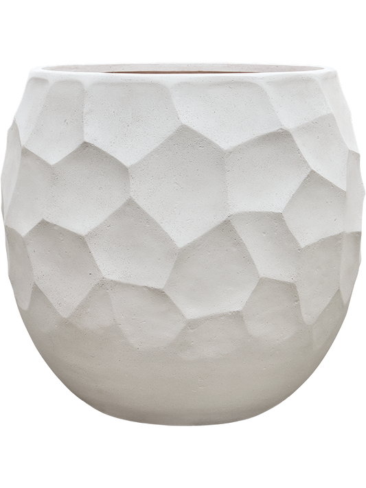 Baq Polystone Nathan James Plant Pot 73cm Height 61cm Dia Balloon Pueter White