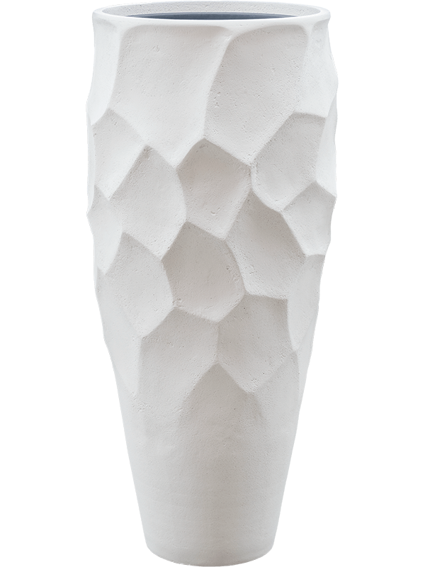 Baq Polystone Nathan James Plant Pot 90cm Height 27cm Dia Partner White (mit Einsatz)