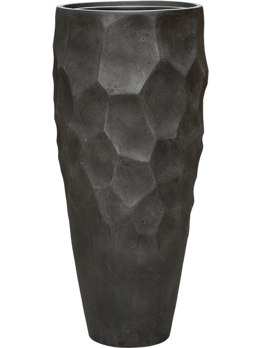 Baq Polystone Nathan James Plant Pot 110cm Height 39cm Dia Partner Pueter Champagne (mit Einsatz)