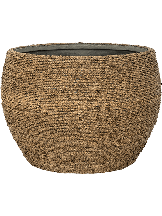 Bohemian Plant Pot 28cm Height 37cm Dia Abby M Straw Grass