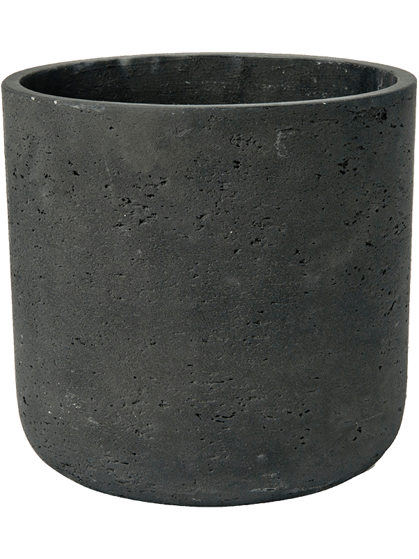 Rough Plant Pot 24cm Height 23cm Dia Charlie L Black Washed