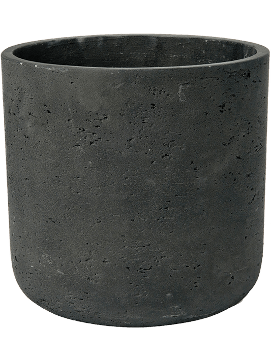 Rough Plant Pot 24cm Height 23cm Dia Charlie L Black Washed