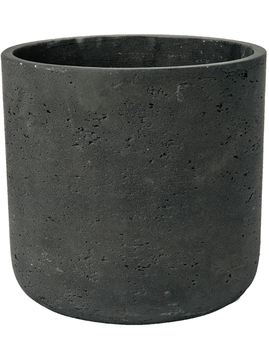 Rough Plant Pot 18cm Height 16cm Dia Charlie M Black Washed