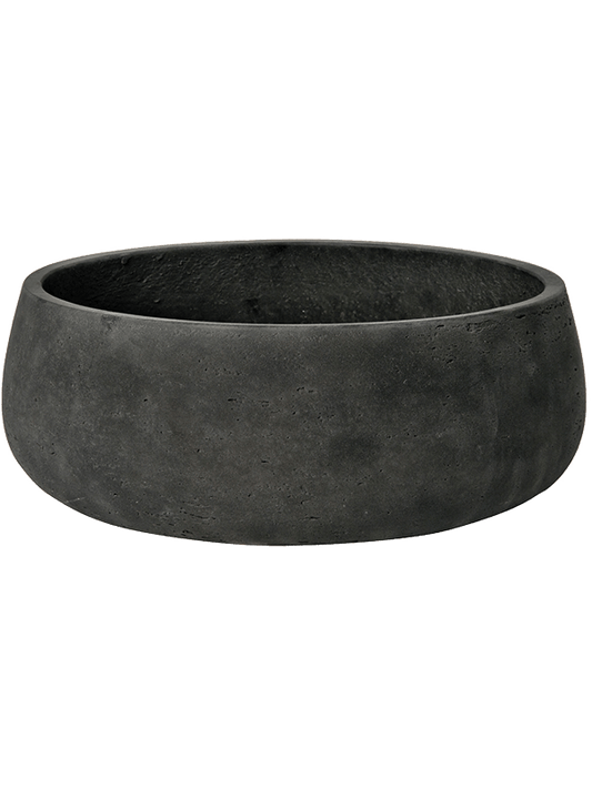 Rough Plant Pot 13cm Height 30cm Dia Eileen L Black Washed
