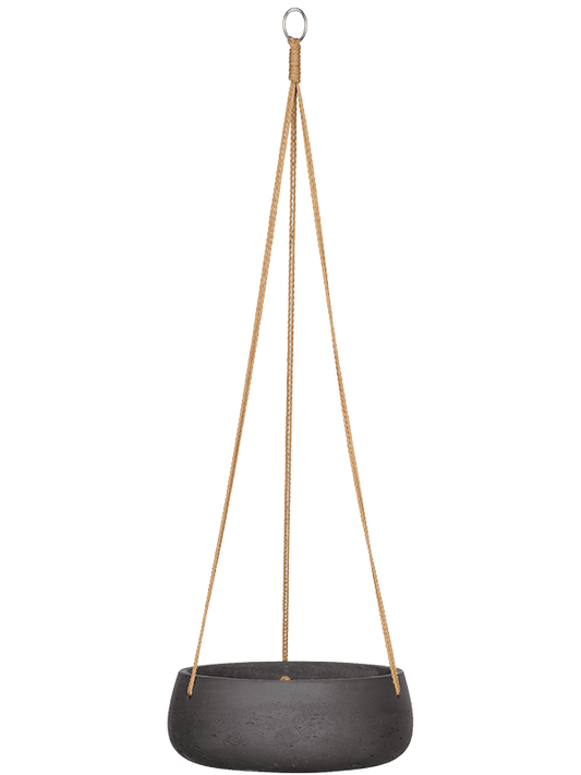 Rough Plant Pot 11cm Height 24cm Dia Eileen (hanging) M Black Washed