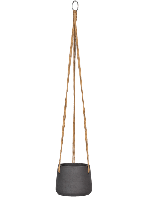 Rough Plant Pot 11cm Height 10cm Dia Patt (hanging) S Black Washed