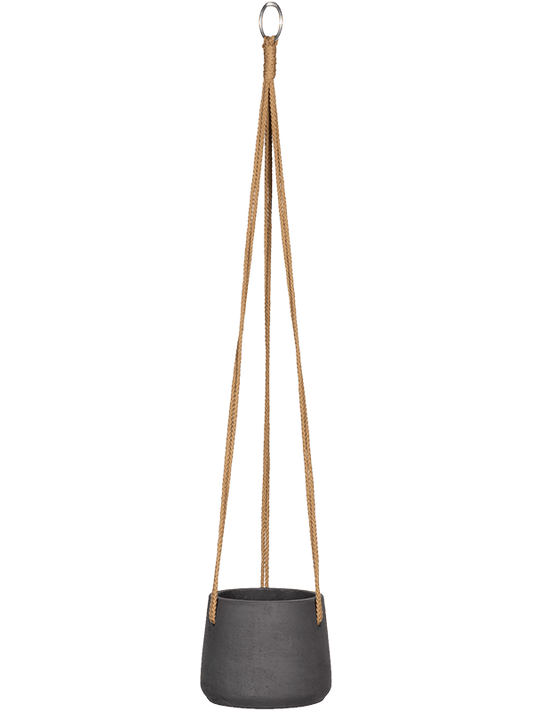 Rough Plant Pot 11cm Height 10cm Dia Patt (hanging) S Black Washed