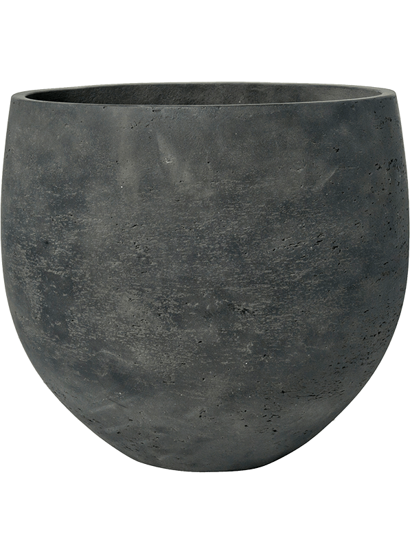 Rough Plant Pot 35cm Height 35cm Dia Mini Orb XL Black Washed