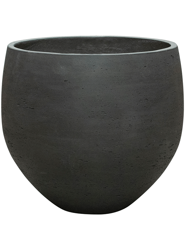 Rough Plant Pot 43cm Height 40cm Dia Orb M Black Washed