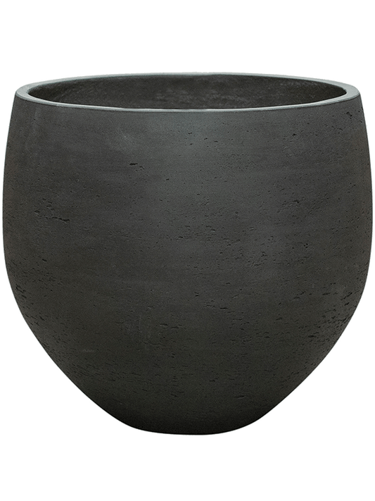 Rough Plant Pot 43cm Height 40cm Dia Orb M Black Washed