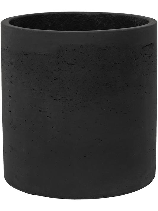 Rough Plant Pot 25cm Height 23cm Dia Puk L Black Washed