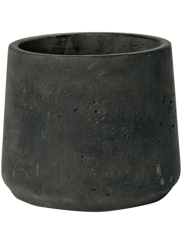 Rough Plant Pot 14cm Height 13cm Dia Patt M Black Washed