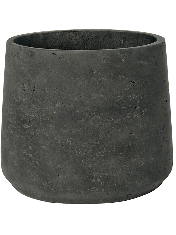 Rough Plant Pot 20cm Height 19cm Dia Patt XL Black Washed