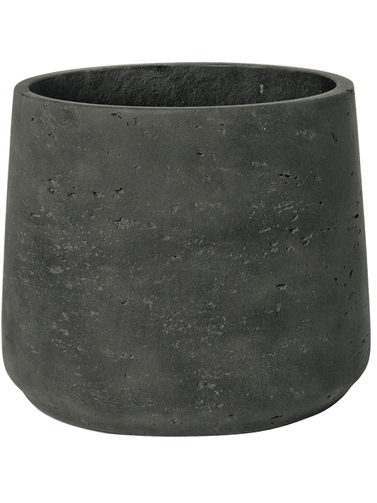 Rough Plant Pot 20cm Height 19cm Dia Patt XL Black Washed