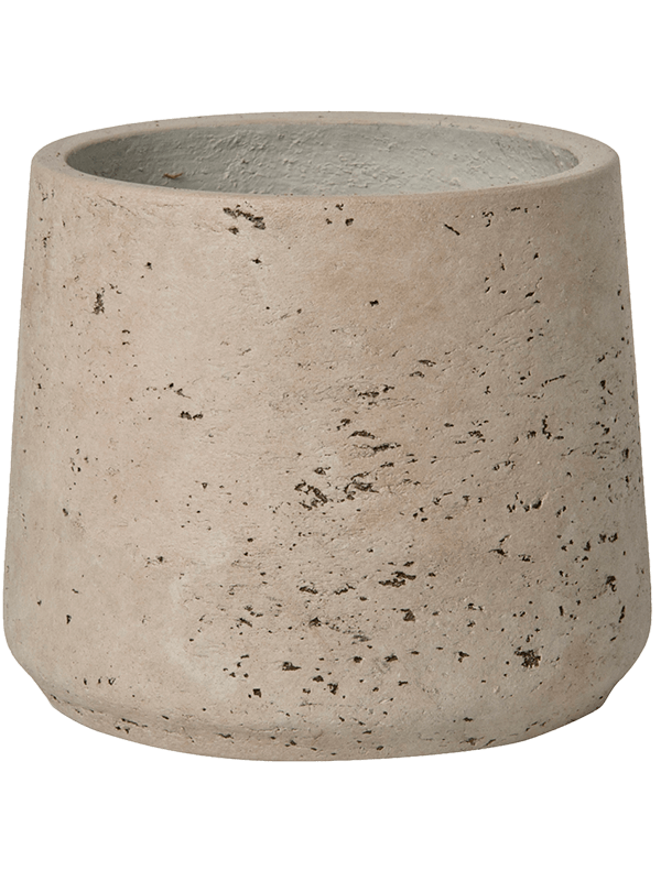 Rough Plant Pot 14cm Height 13cm Dia Patt M Grey Washed