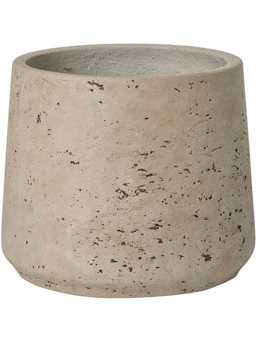 Rough Plant Pot 14cm Height 13cm Dia Patt M Grey Washed