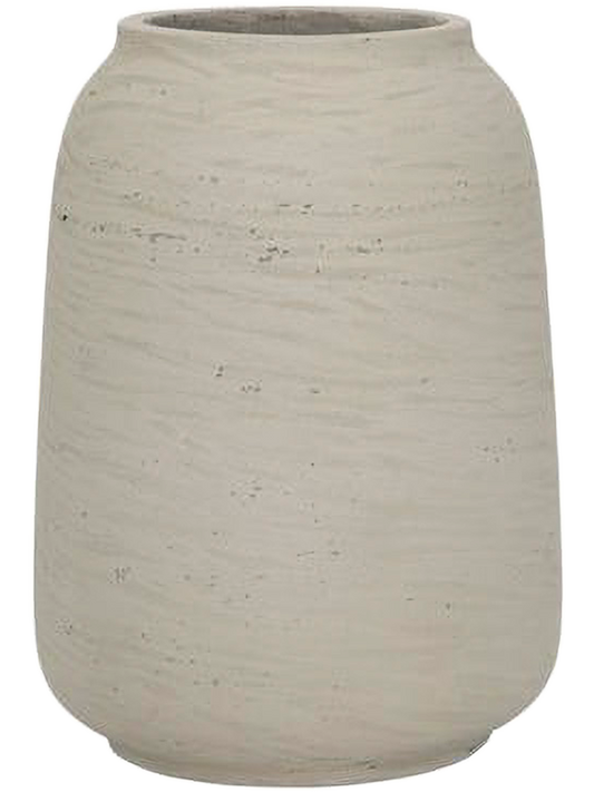 Rough Plant Pot 28cm Height 11cm Dia Mahir L Grey Washed