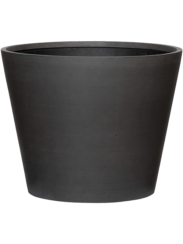 Refined Plant Pot 40cm Height 47cm Dia Bucket S Volcano Black