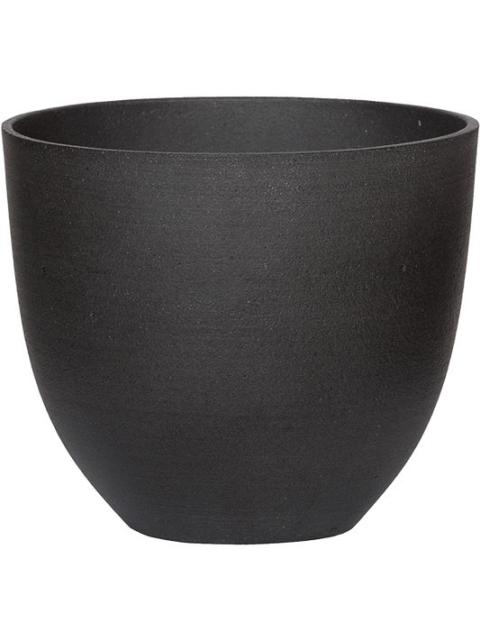 Refined Plant Pot 15cm Height 17cm Dia Coral S Volcano Black