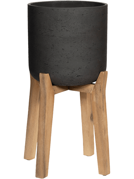 Rough With Feet High Plant Pot 51cm Height 23cm Dia Charlie L Black Washed