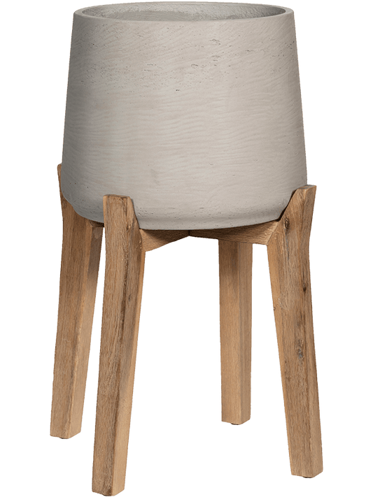 Rough With Feet High Plant Pot 43cm Height 19cm Dia Patt XL Grey Washed